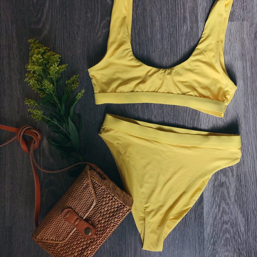 High waisted bikini bottom
